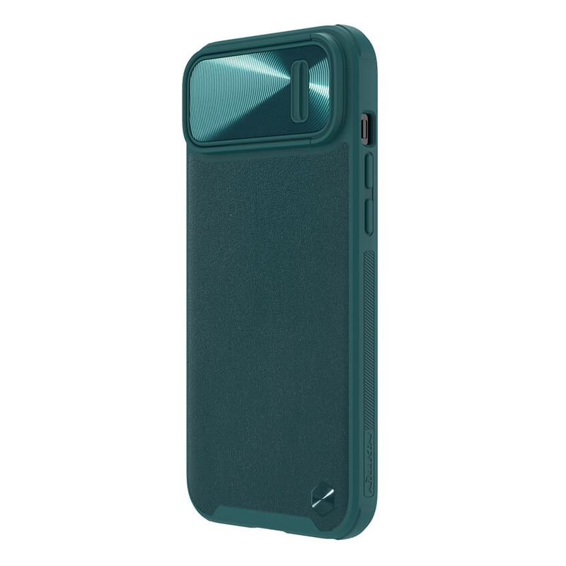 Maskica Nillkin CamShield Leather S za iPhone 14 Plus 6.7 zelena