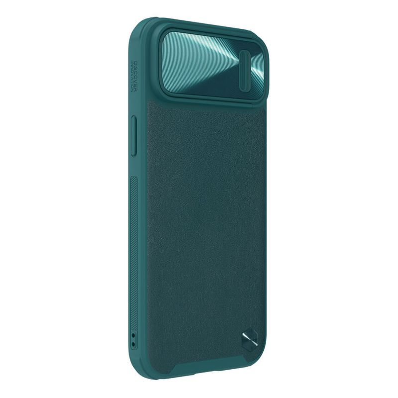 Maskica Nillkin CamShield Leather S za iPhone 14 Plus 6.7 zelena
