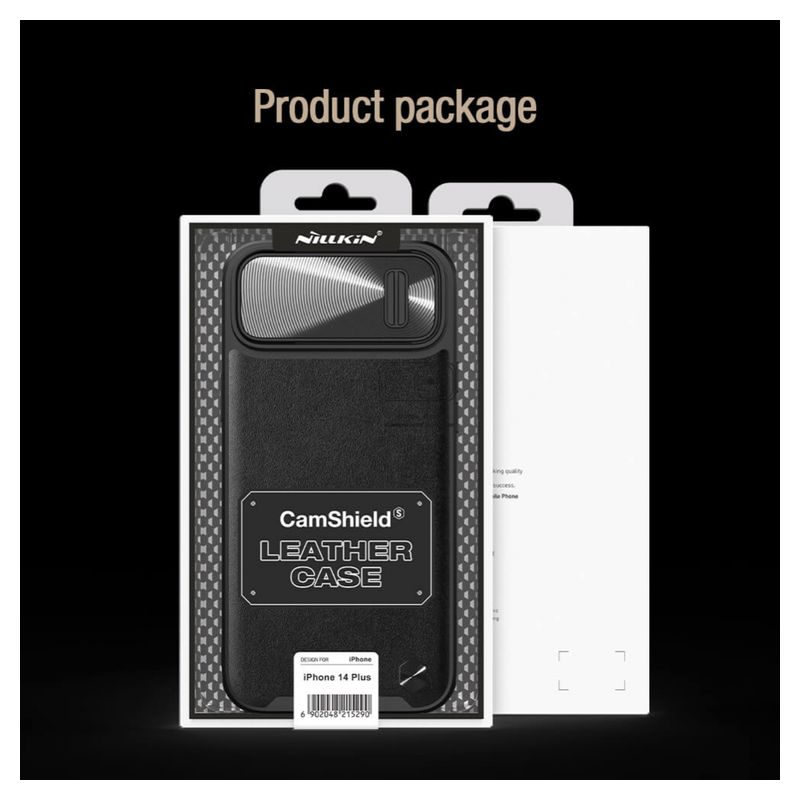 Maskica Nillkin CamShield Leather S za iPhone 14 Plus 6.7 zelena