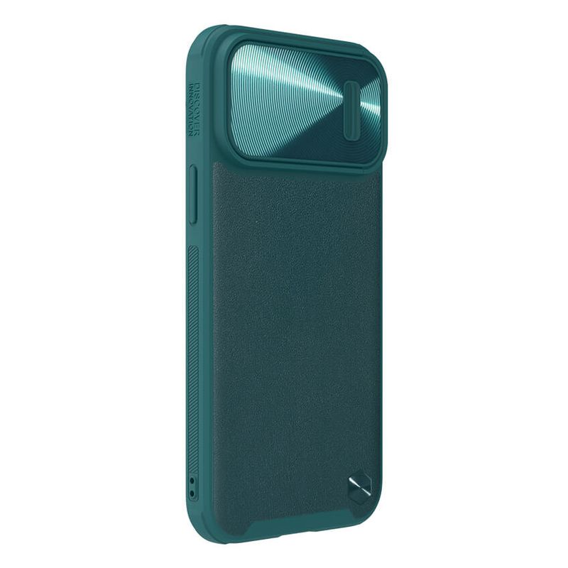 Maskica Nillkin CamShield Leather S za iPhone 14 Pro Max 6.7 zelena