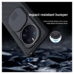 Maskica Nillkin CamShield Pro za Huawei Mate 50 Pro crna - Slika 8