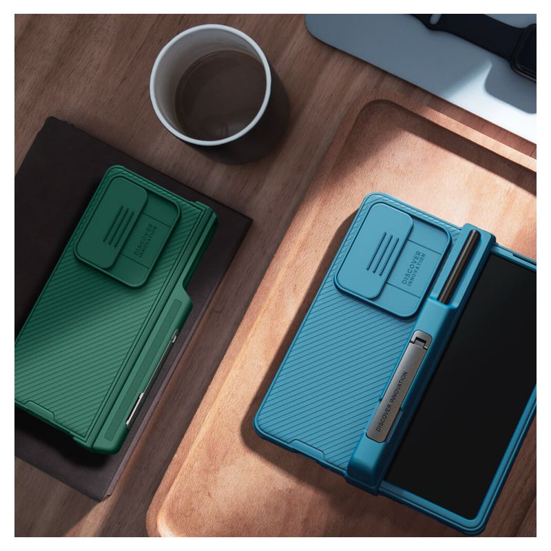 Maskica Nillkin CamShield Pro za Samsung Galaxy Z Fold 4 5G (with pen slot & stand) plava