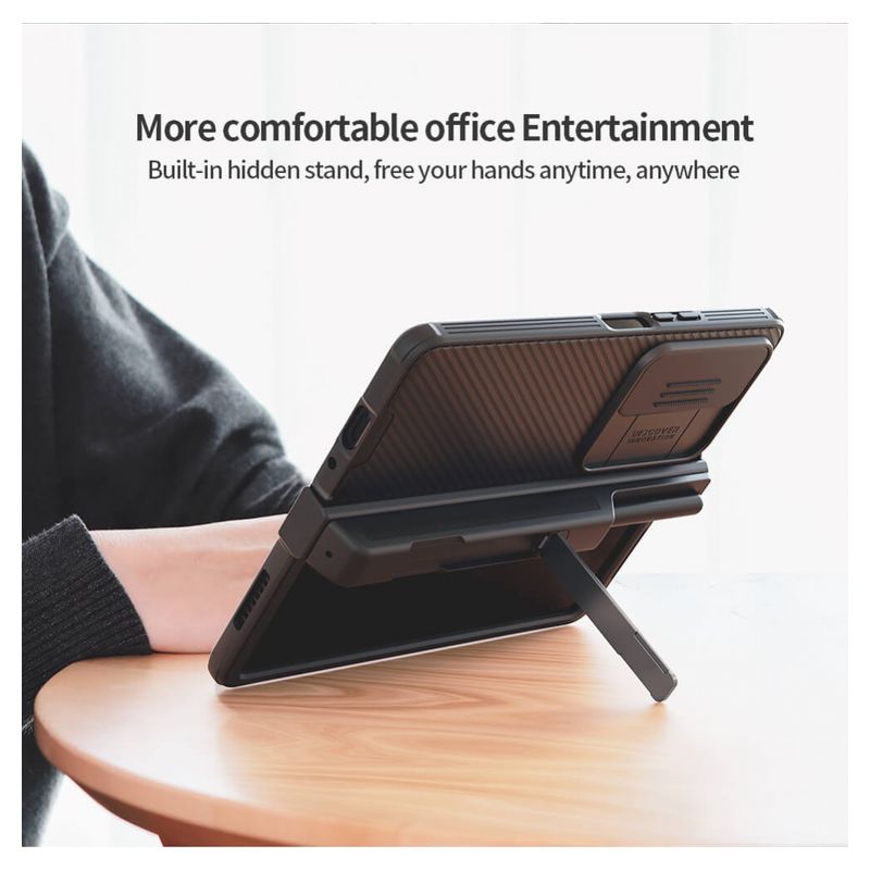 Maskica Nillkin CamShield Pro za Samsung Galaxy Z Fold 4 5G (with pen slot & stand) zelena