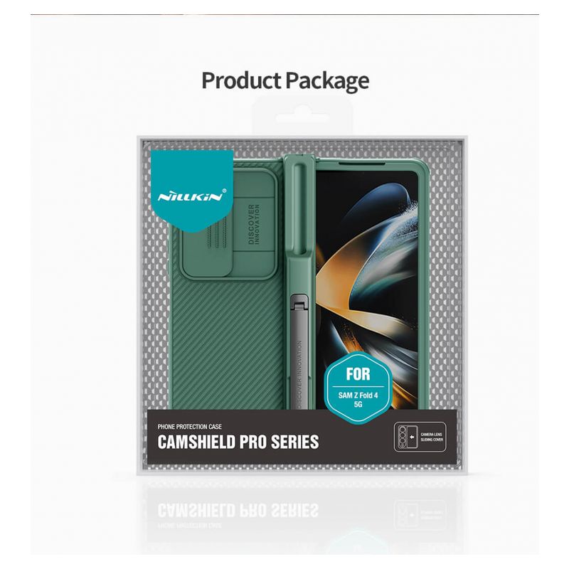 Maskica Nillkin CamShield Pro za Samsung Galaxy Z Fold 4 5G (with pen slot & stand) zelena
