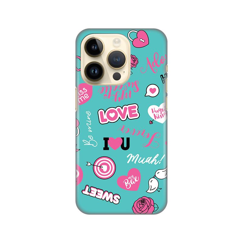 Maskica Silikonska Print za iPhone 14 Pro 6.1 Love