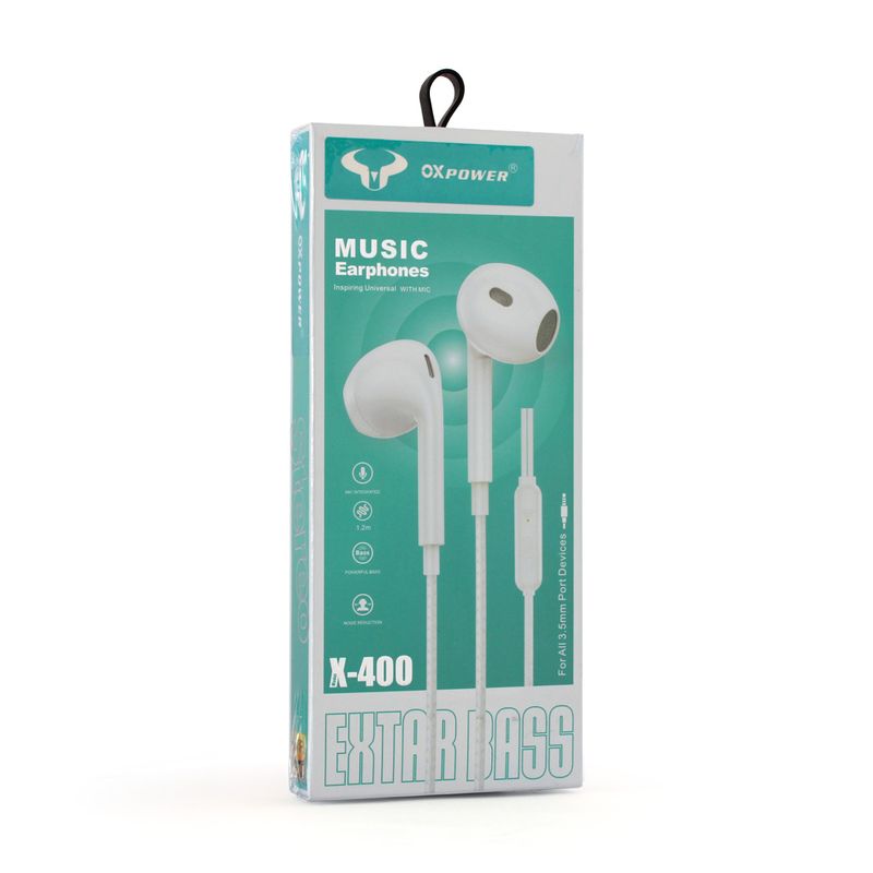 Slusalice Oxpower X-400 3.5mm bela Slusalice Oxpower X-400 3.5mm bela - Slika 1