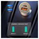 Auto punjac LDNIO C506Q PD, QC4+, 30W  gold USB Type C - Slika 6