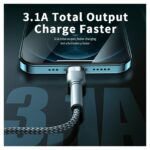 Data kabl REMAX Jany Series RC-124th 3.1A 3u1 crni 1.2m - Slika 4