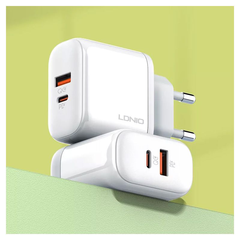 Kucni punjac LDNIO A2526C PD, QC4+, QC3.0, PPS 45W Type C na Lightning