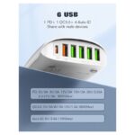 Kucni punjac LDNIO A6573C PD, QC4+, QC3.0, Auto ID 65W 1.5m naponski kabl - Slika 5