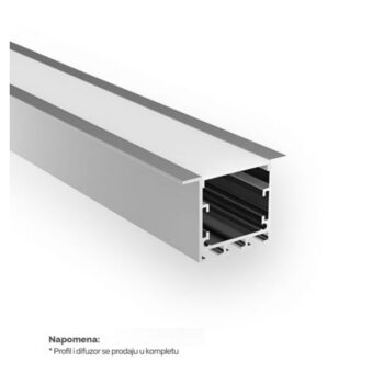 LED PROFIL LL-ALP017-R KOMPLET SIVI