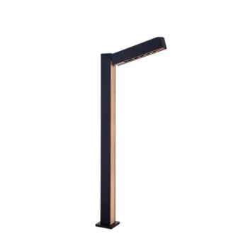 LED SVETILJKA JM-4602 STUBNA 12W 3000K IP65 CRNA/DRVO