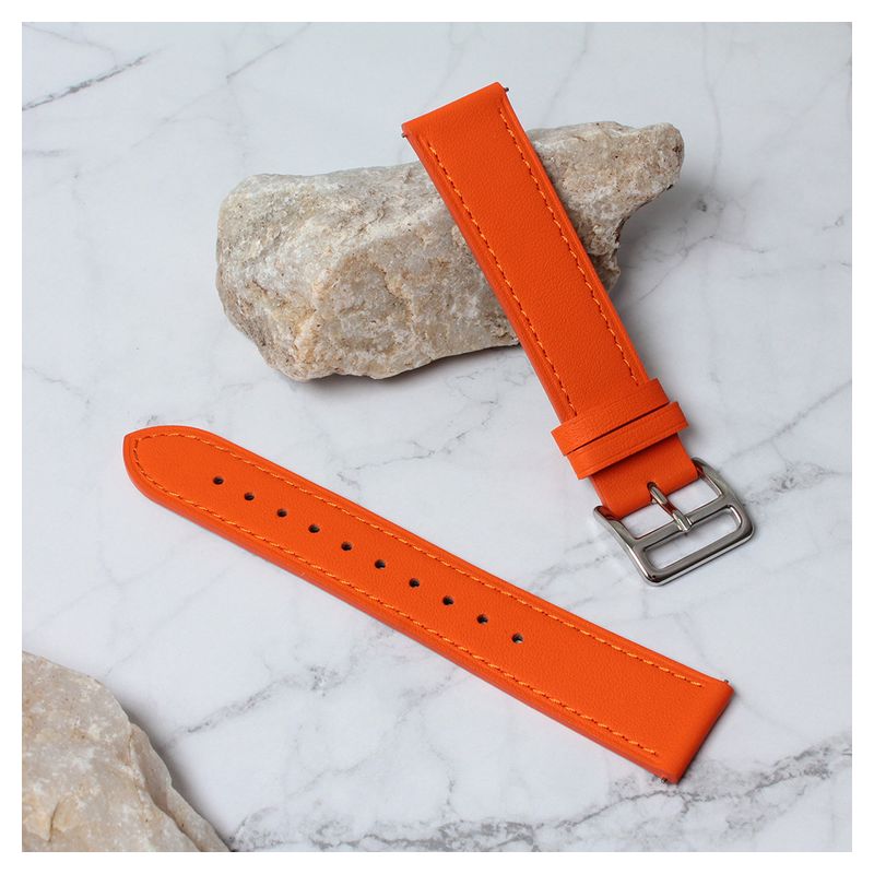 Narukvica kozna klasik za smart watch Samsung 4, 5 20mm narandzasta