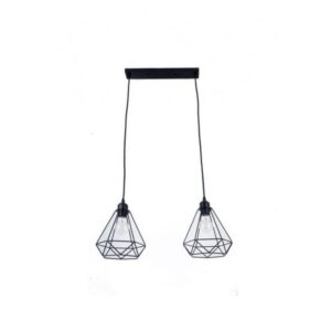 RUSTIK 136 VISILICA 2XE27 CRNA