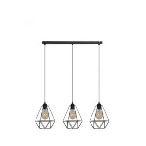 RUSTIK 137 VISILICA 3XE27 CRNA