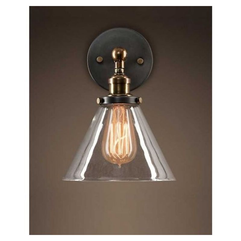 RUSTIK 98 ZIDNA LAMPA 1*E27 GOLD/CLEAR GLASS