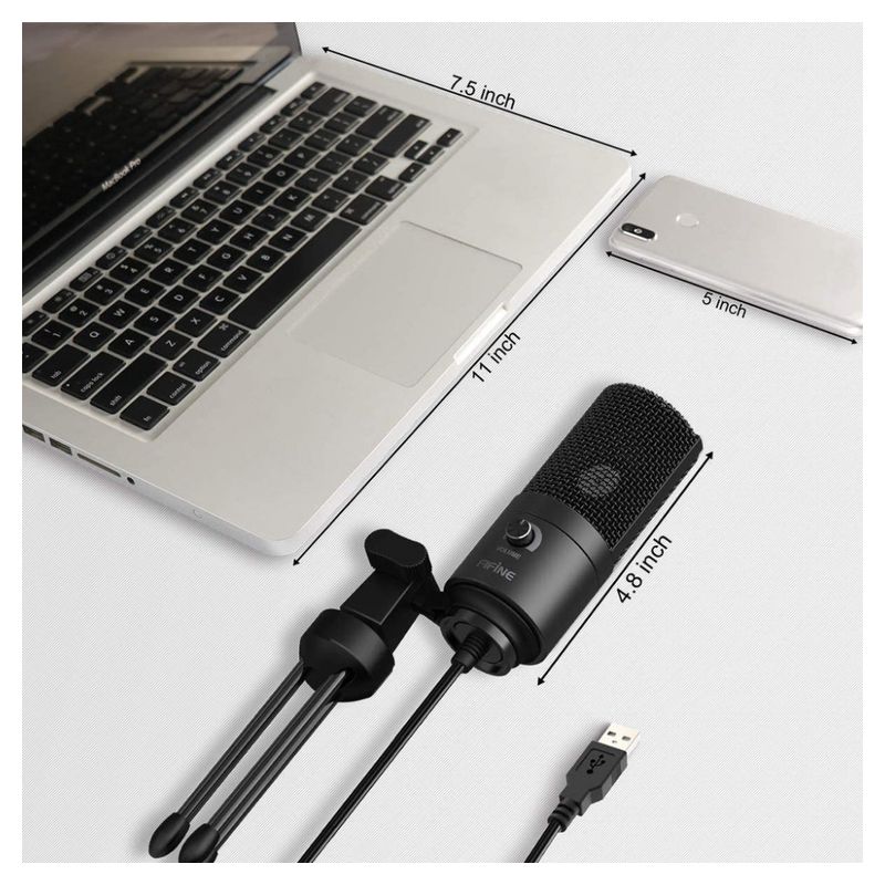 Studijski kondenzatorski mikrofon Fifine K669B/D669 metalni USB