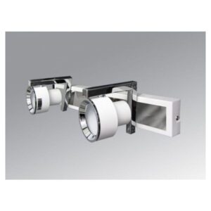 VESTA 157 SPOT 2*GU10 MAT BELA/CHROME