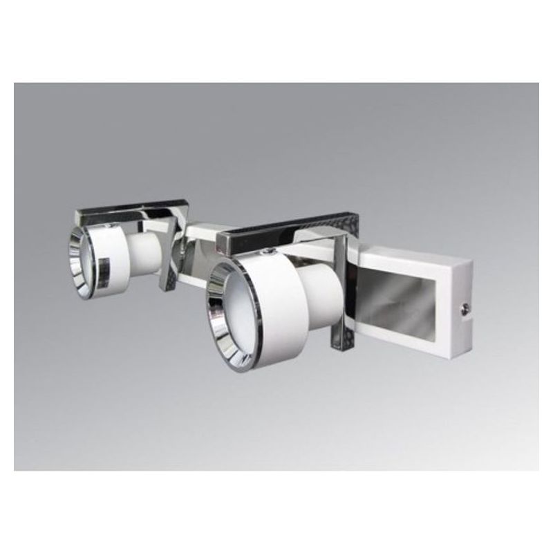 VESTA 157 SPOT 2*GU10 MAT BELA/CHROME