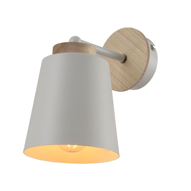 VESTA 425 ZIDNA LAMPA 1*E27 BELA/DRVO VESTA 425 ZIDNA LAMPA 1*E27 BELA/DRVO - Slika 1