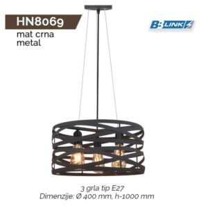 VISILICA HN8069A 3*E27 CRNA