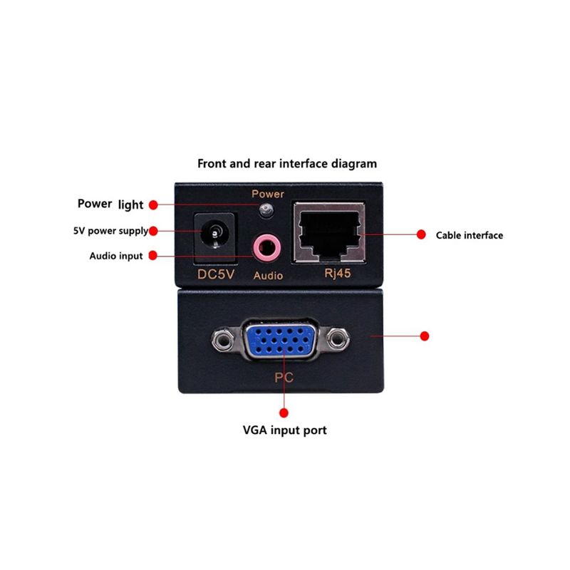 Adapter VGA na RJ45 Signal extender JWD-SP05 100m