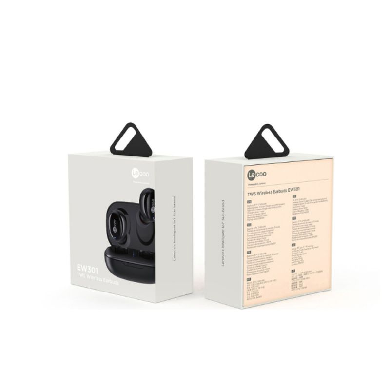 Bluetooth slusalice Lenovo TWS Earbuds EW301 Airpods crne