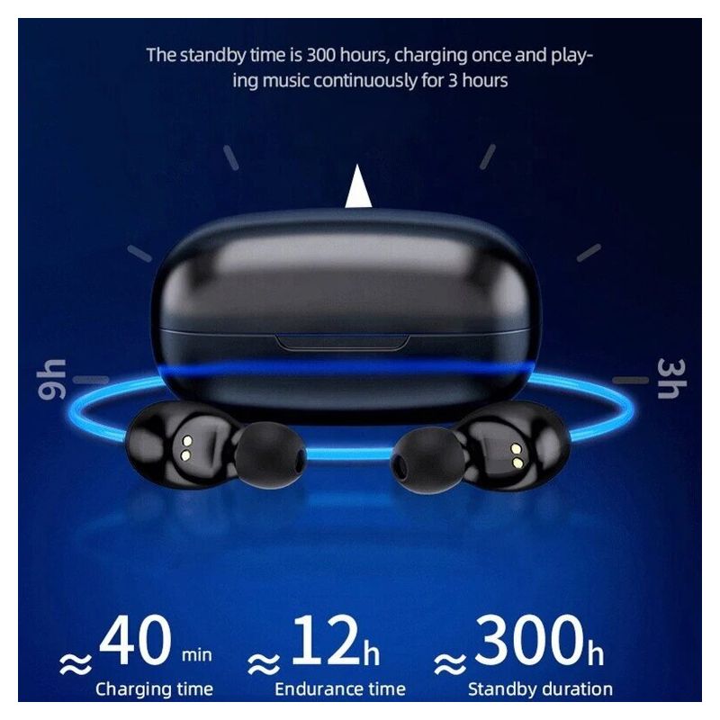 Bluetooth slusalice Lenovo TWS Earbuds EW301 Airpods crne