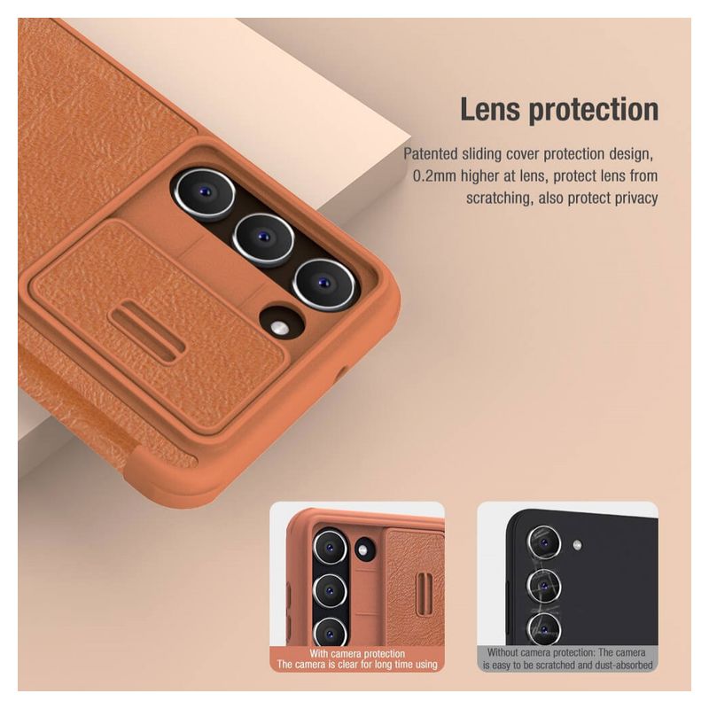 Maskica Nillkin Qin Pro Leather za Samsung Galaxy S23 Plus crvena