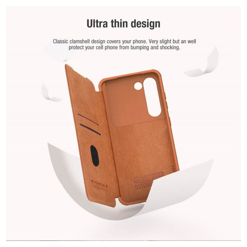 Maskica Nillkin Qin Pro Leather za Samsung Galaxy S23 Plus crvena