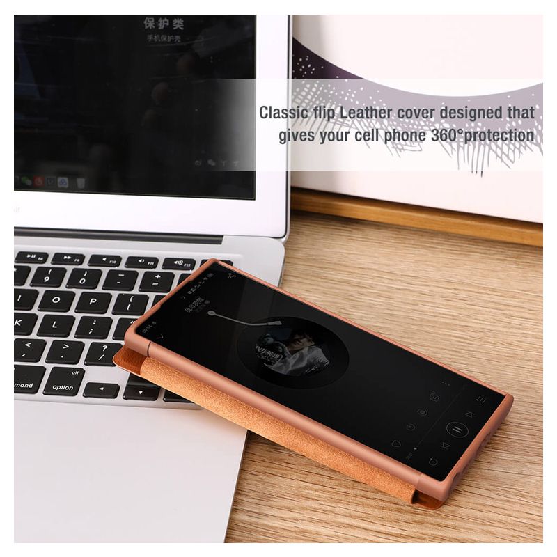 Maskica Nillkin Qin Pro Leather za Samsung Galaxy S23 Ultra crna