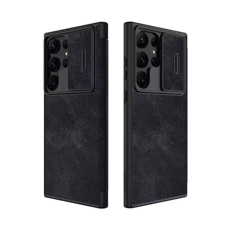 Maskica Nillkin Qin Pro Leather za Samsung Galaxy S23 Ultra crna