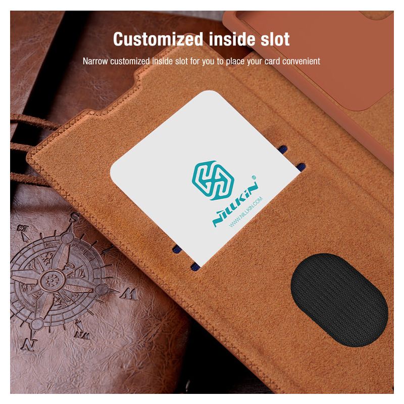 Maskica Nillkin Qin Pro Leather za Samsung Galaxy S23 Ultra crna