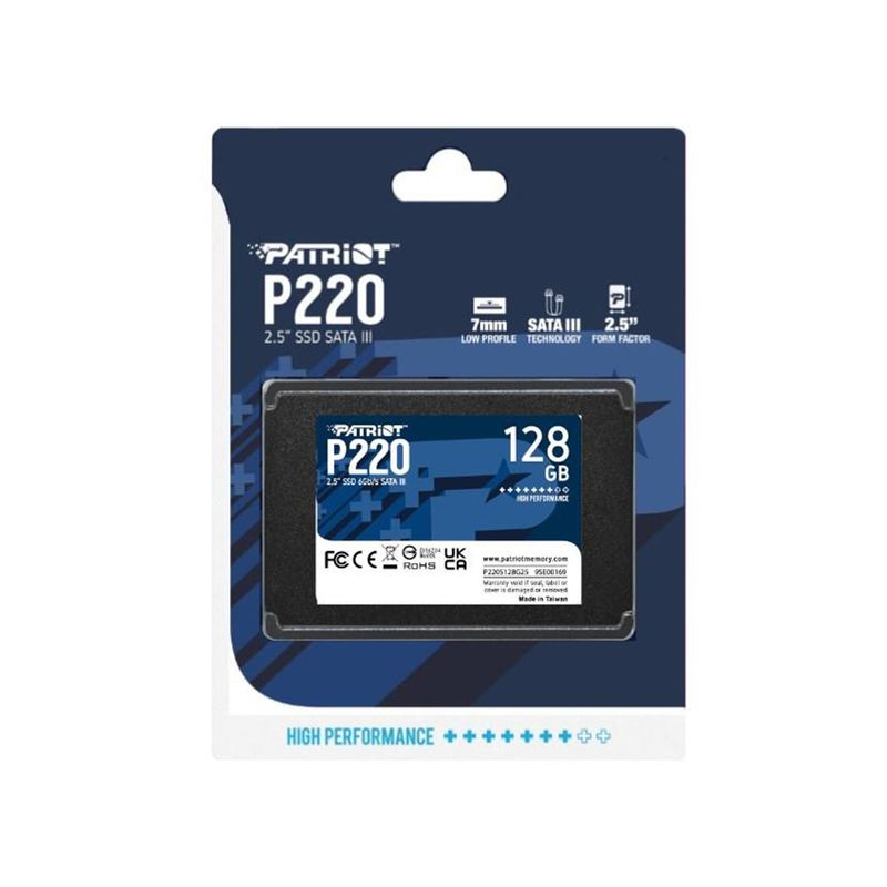 SSD 2.5 SATA3 128GB Patriot P220 550MBs/480MBs P220S128G25