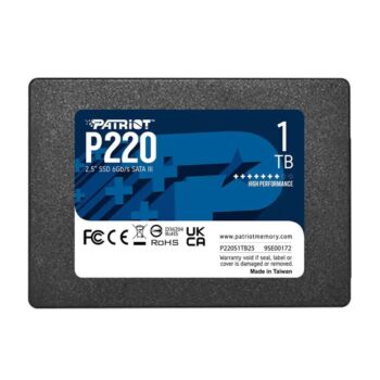 SSD 2.5 SATA3 1TB Patriot P220 550MBs/500MBs P220S1TB25