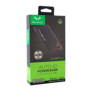 Back up baterija Oxpower P13 PD fast 12000 mAh crna