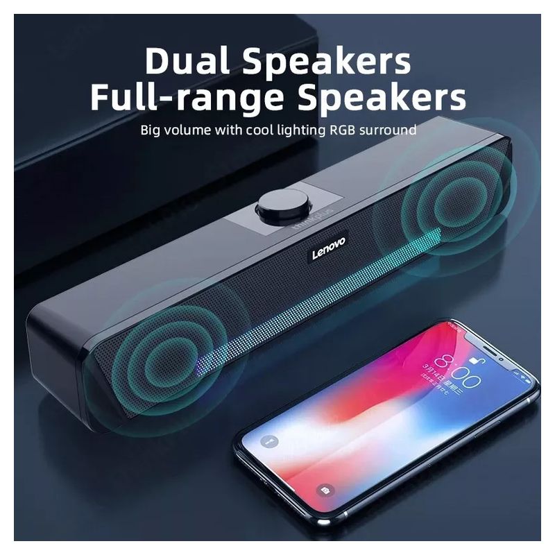 Bluetooth + USB zvucnik Lenovo TS33B RGB crni