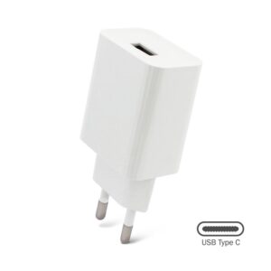 Kucni punjac 2.1A sa USB na Type C kablom CE beli