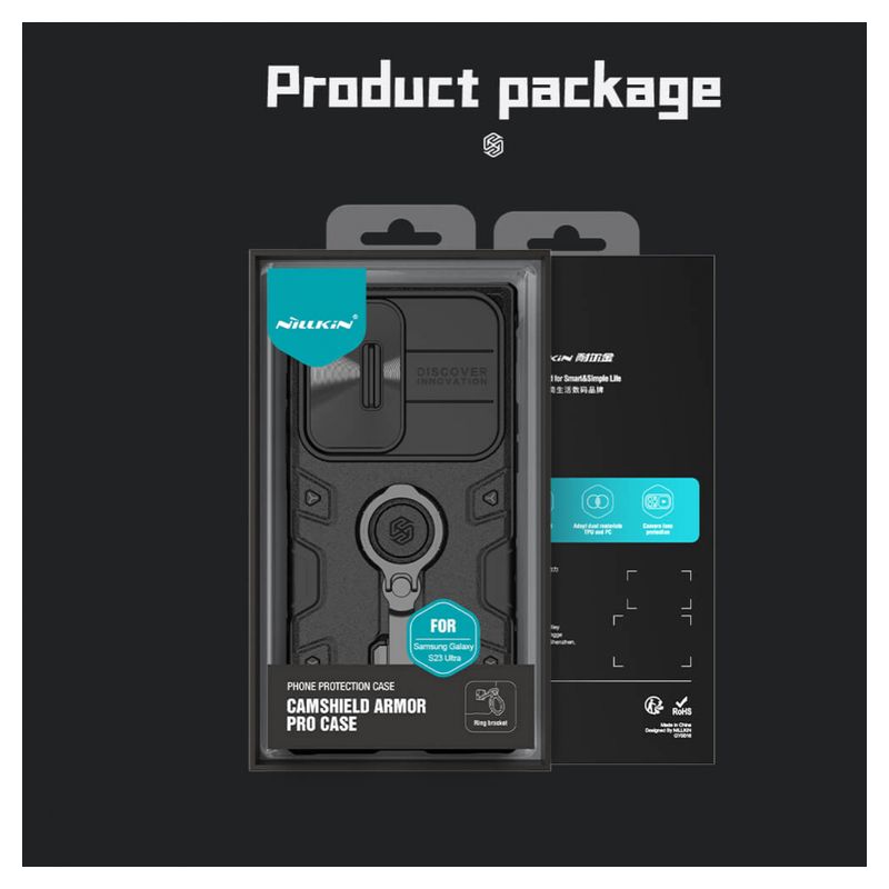 Maskica Nillkin CamShield Armor Pro za Samsung S918B Galaxy S23 Ultra plava