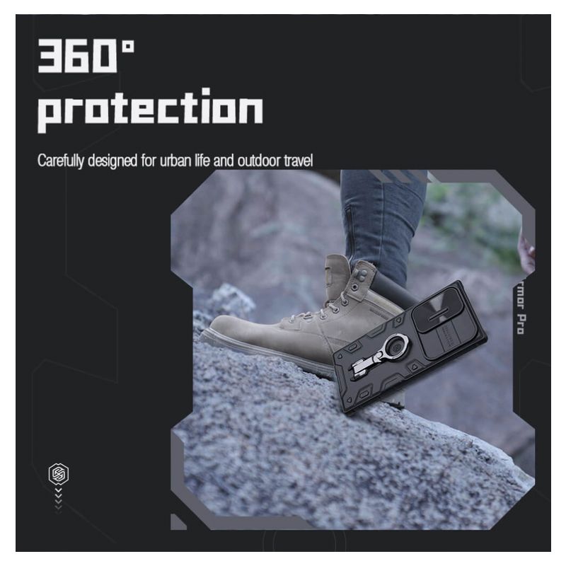 Maskica Nillkin CamShield Armor Pro za Samsung S918B Galaxy S23 Ultra plava