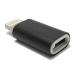Adapter metalni sa micro na Iphone 5G/5S/SE/6G/6S/6 Plus crni - Slika 2