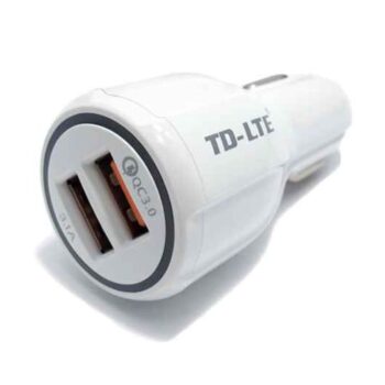 Auto punjac Comicell TD-C011 FAST 4.8A 2xUSB QC 3.0 Type C beli