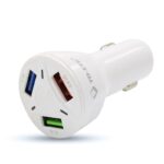 Auto punjac Comicell TD-FC80 3xUSB 5V/7A FAST QC 3.0 za Iphone lightning beli - Slika 2