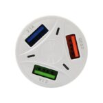 Auto punjac Comicell TD-FC80 3xUSB 5V/7A FAST QC 3.0 za Iphone lightning beli - Slika 3