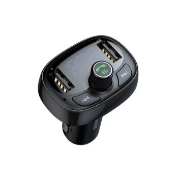 Auto punjac i FM modulator BASEUS T typed Bluetooth tamno sivi
