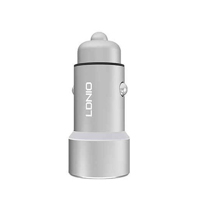 Auto punjac LDNIO C302 2xUSB 5V/3.6A microUSB srebrni