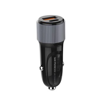 Auto punjac LDNIO C510Q USB + Type-C PD 36W crni + type-C kabal