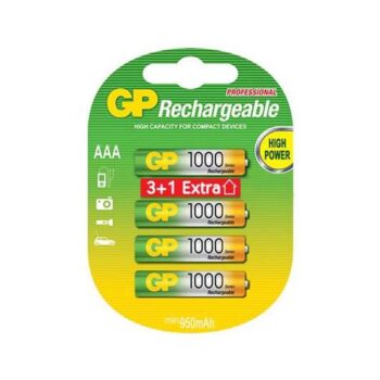 Baterija NiMh punjiva 1.2V 950mAh AAA 100AAAHC-U4 4/1 blister GP