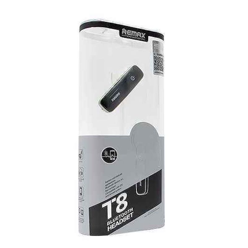 Bluetooth headset (slusalica) REMAX T8 2in1 crni