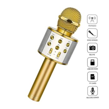 Bluetooth mikrofon zlatni